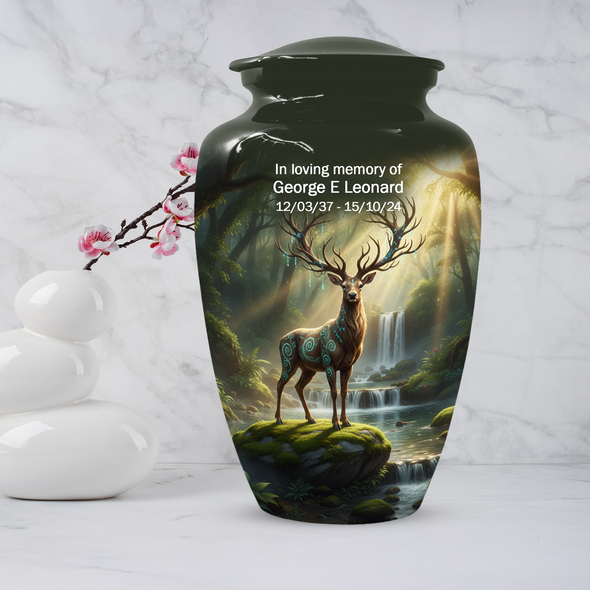Majestic Deer Cremation Urn for Ashes – Forest Wildlife Adult Funeral Urns