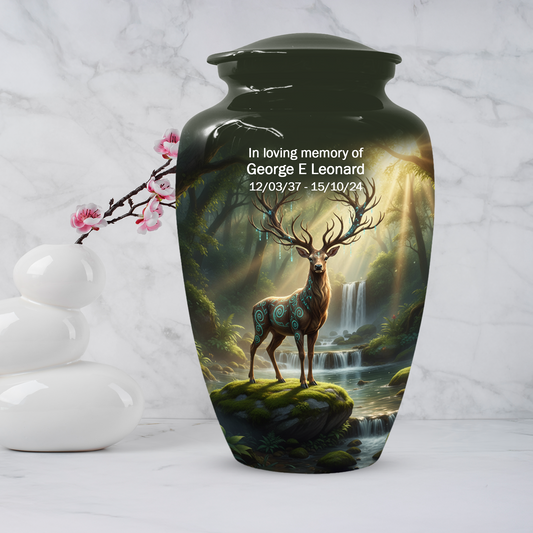 Majestic Deer Cremation Urn for Ashes – Forest Wildlife Adult Funeral Urns