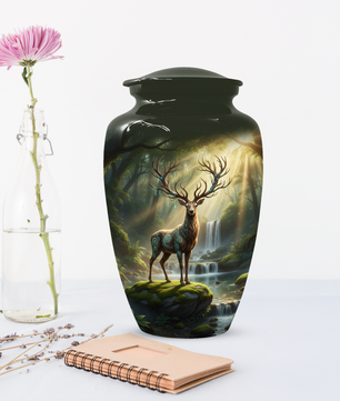 Majestic Deer Cremation Urn for Ashes – Forest Wildlife Adult Funeral Urns