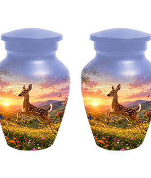 Deer Cremation Urn for Ashes -  Personalized Wildlife Memorial for Mom