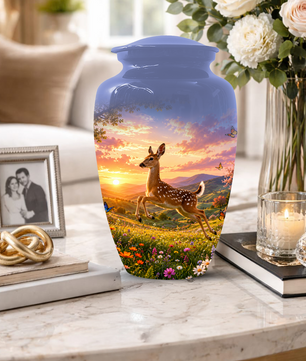 Deer Cremation Urn for Ashes -  Personalized Wildlife Memorial for Mom