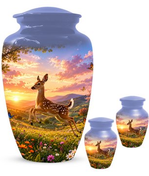 Deer Cremation Urn for Ashes -  Personalized Wildlife Memorial for Mom