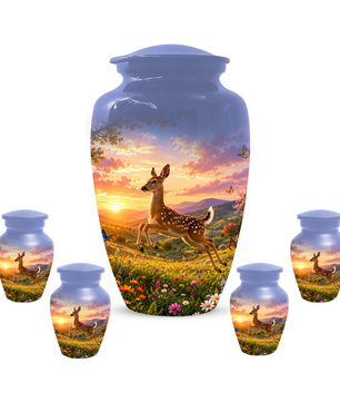 Deer Cremation Urn for Ashes -  Personalized Wildlife Memorial for Mom