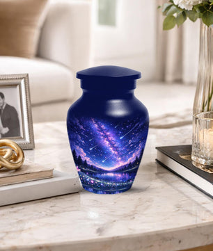Star Galaxy Urn For Ashes - Decorative Teardrop Urns For Adult Mom and Dad