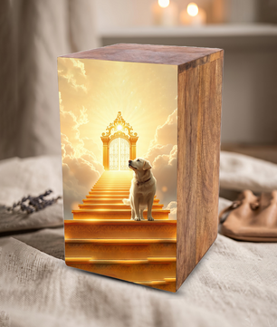 Golden Retriever Wooden Urn For Dog - Labrador Pet Keepsake Urns For Funeral