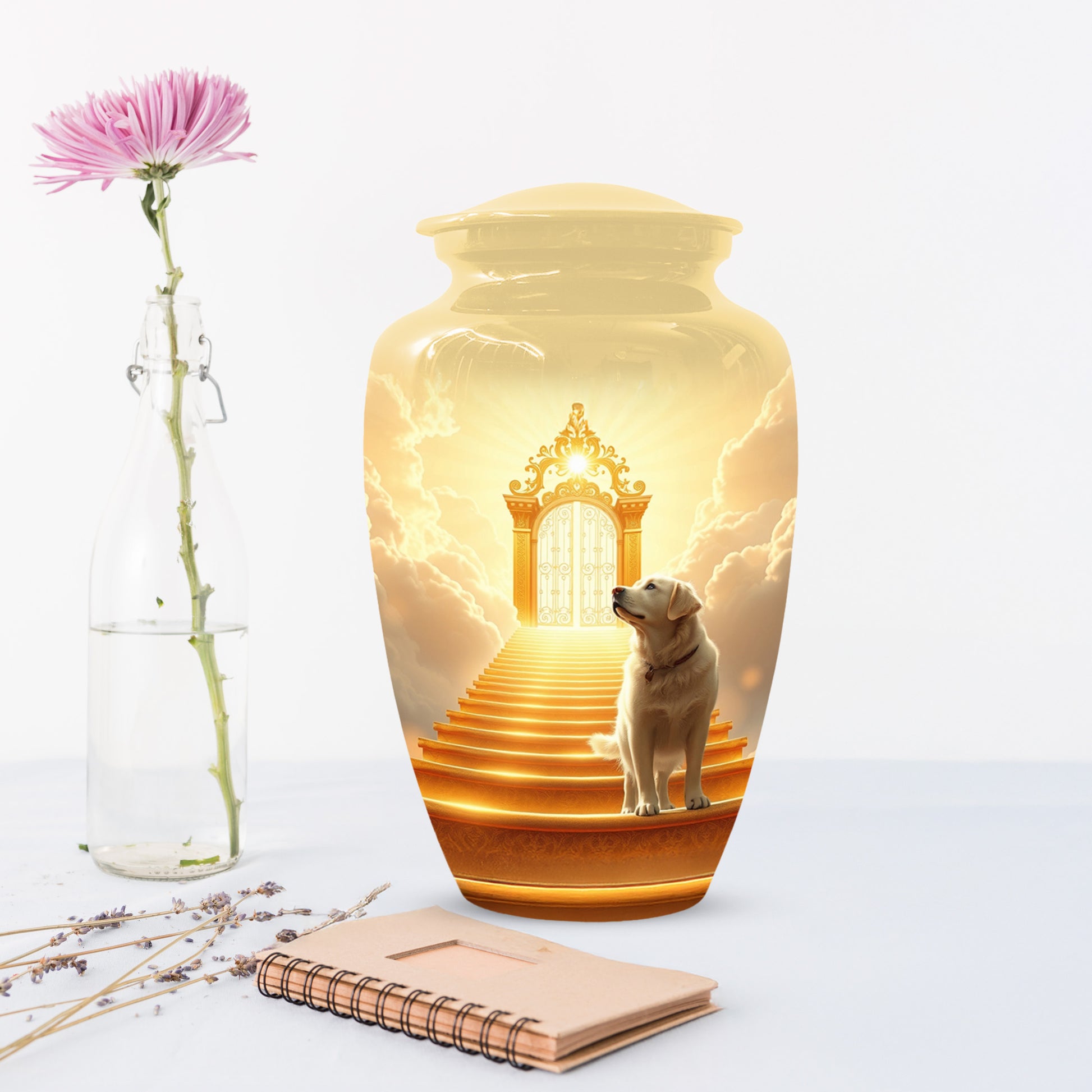 Personalized Pet Urn for Dog - Heavenly Gate Cremation Keepsake Urns