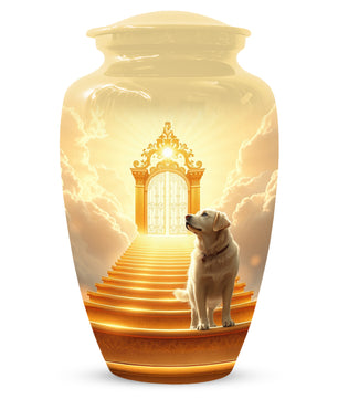 Personalized Pet Urn for Dog - Heavenly Gate Cremation Keepsake Urns