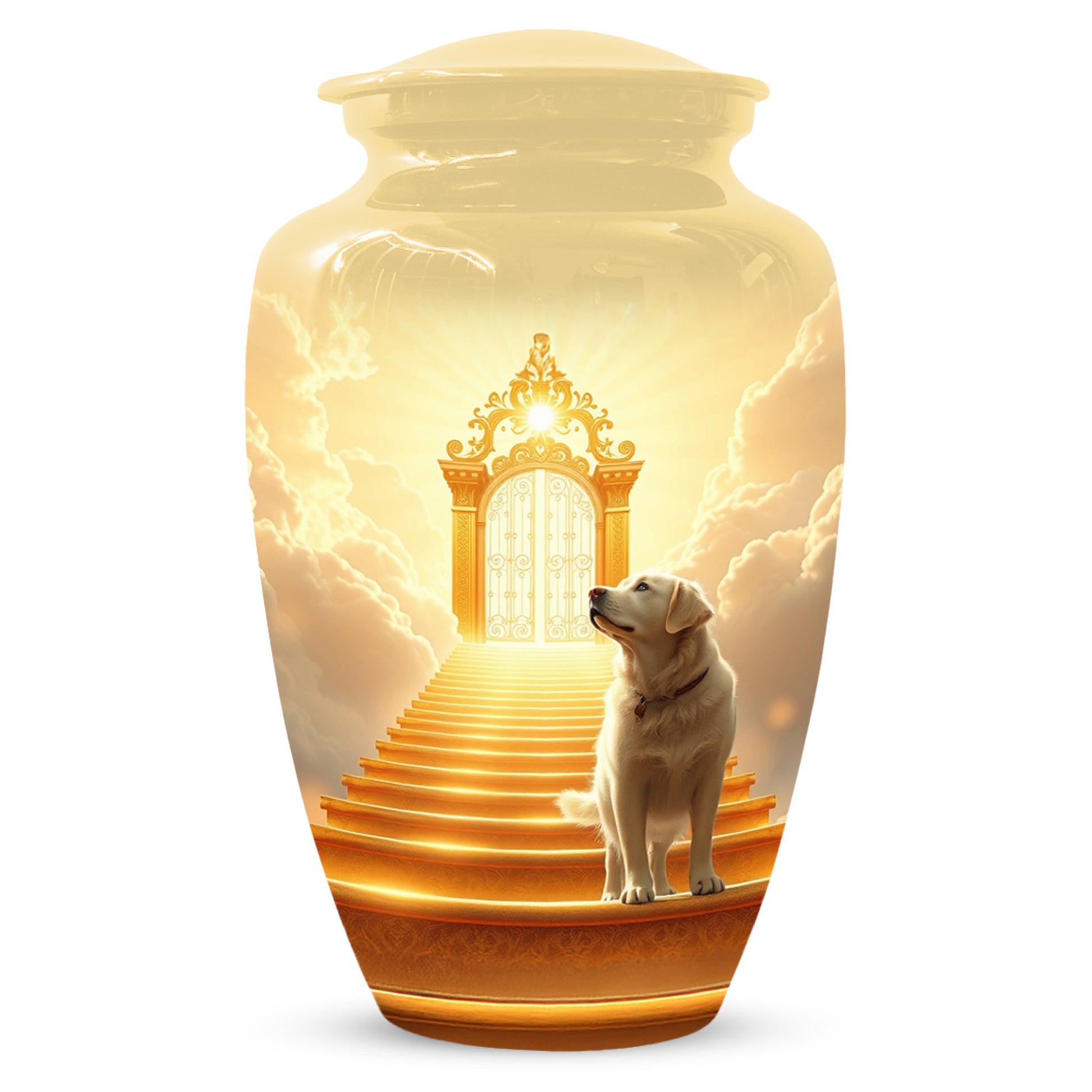 Personalized Pet Urn for Dog - Heavenly Gate Cremation Keepsake Urns