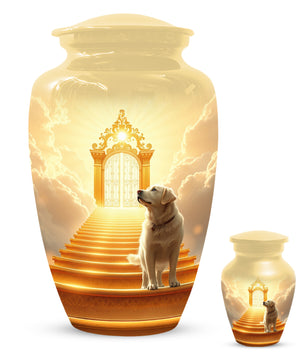 Personalized Pet Urn for Dog - Heavenly Gate Cremation Keepsake Urns