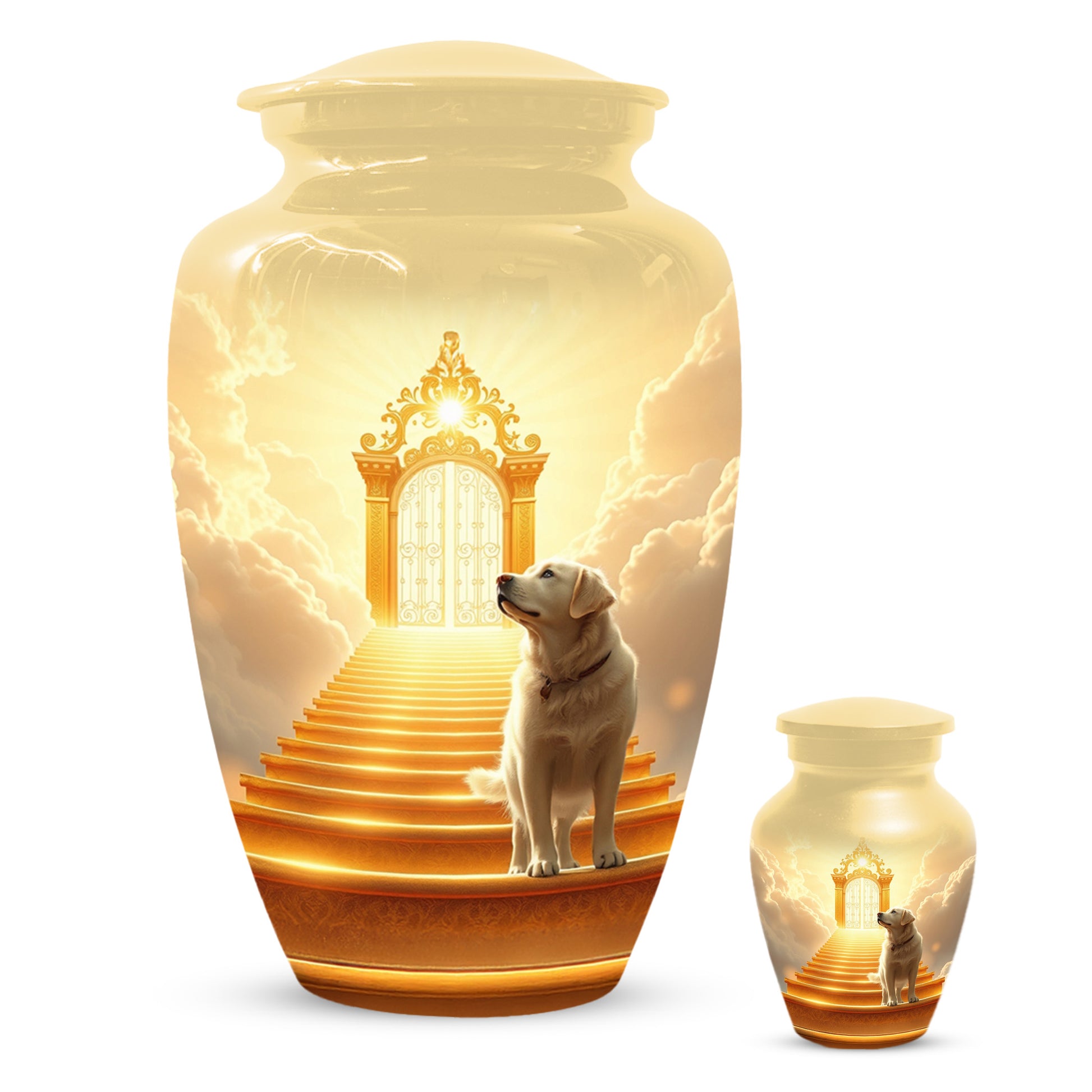 Personalized Pet Urn for Dog - Heavenly Gate Cremation Keepsake Urns