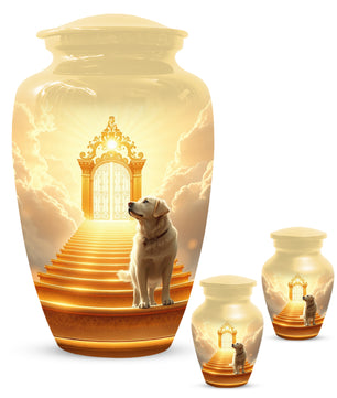 Personalized Pet Urn for Dog - Heavenly Gate Cremation Keepsake Urns