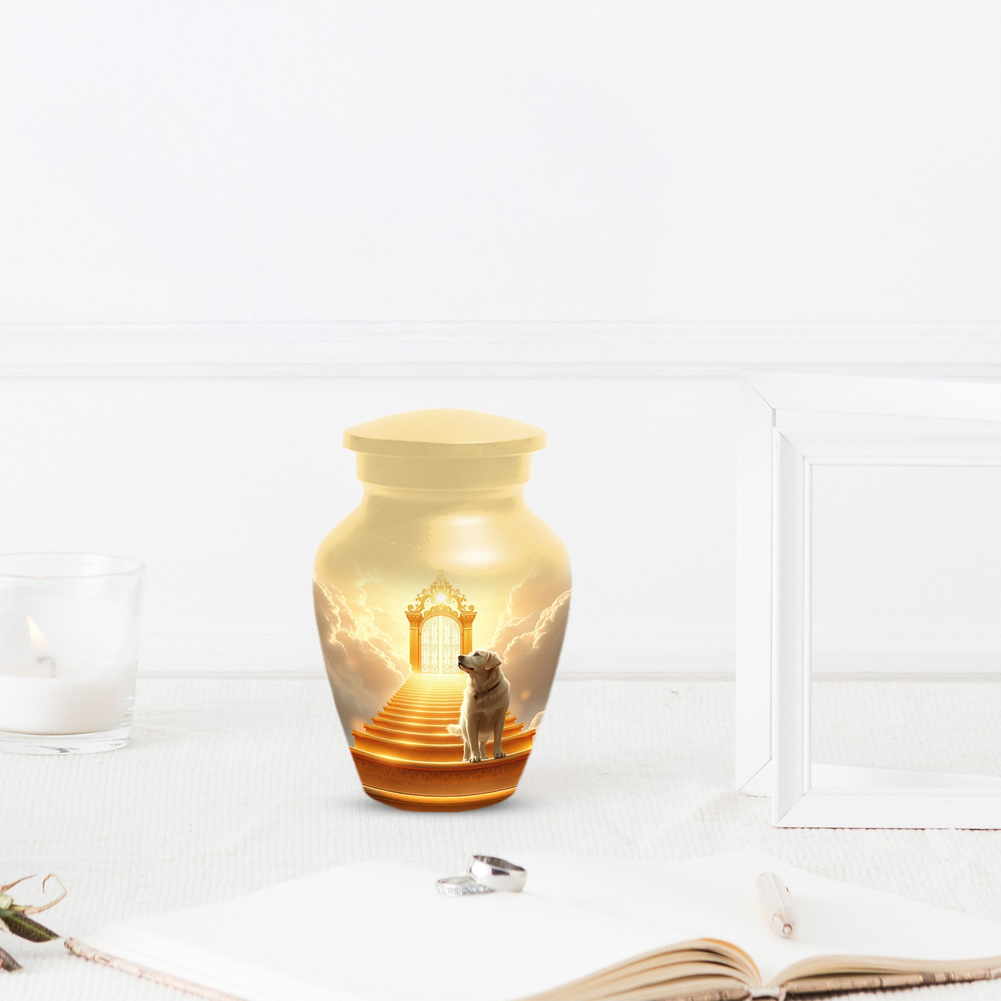 Personalized Pet Urn for Dog - Heavenly Gate Cremation Keepsake Urns