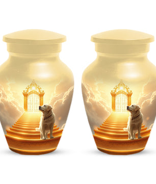 Personalized Pet Urn for Dog - Heavenly Gate Cremation Keepsake Urns