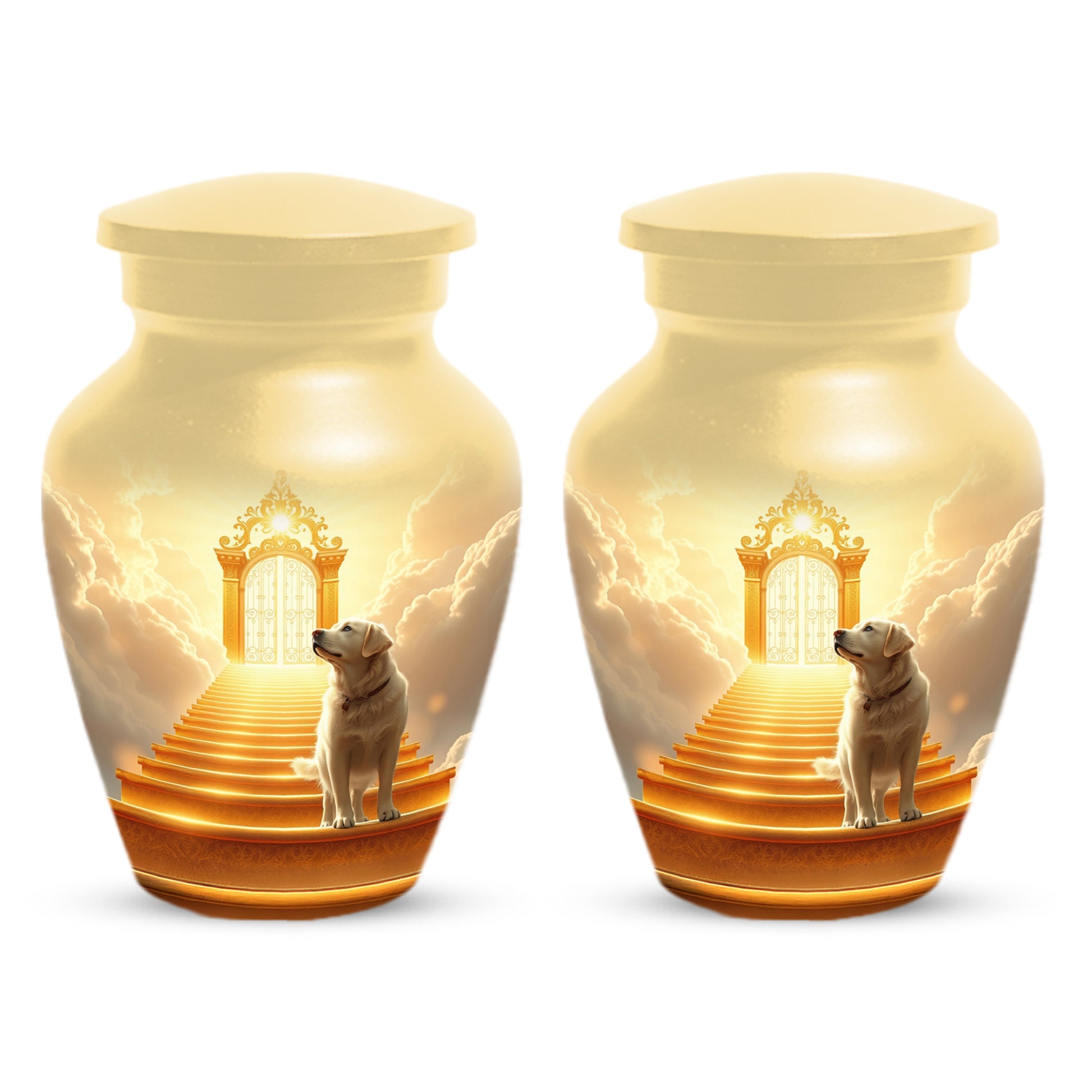 Personalized Pet Urn for Dog - Heavenly Gate Cremation Keepsake Urns