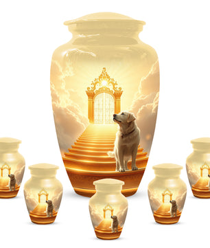 Personalized Pet Urn for Dog - Heavenly Gate Cremation Keepsake Urns