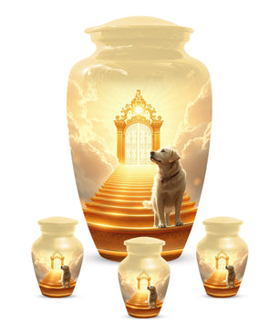 Personalized Pet Urn for Dog - Heavenly Gate Cremation Keepsake Urns