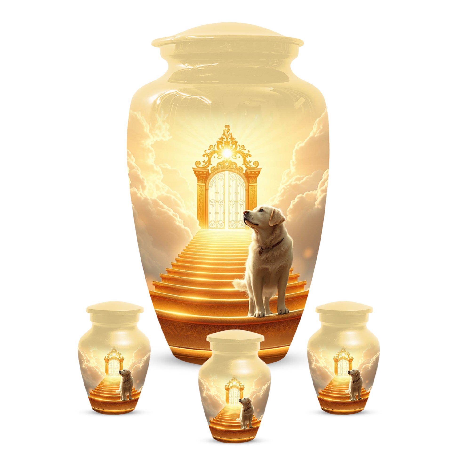 Personalized Pet Urn for Dog - Heavenly Gate Cremation Keepsake Urns
