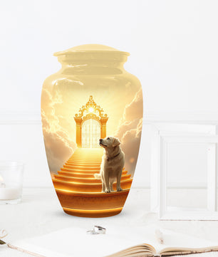 Personalized Pet Urn for Dog - Heavenly Gate Cremation Keepsake Urns