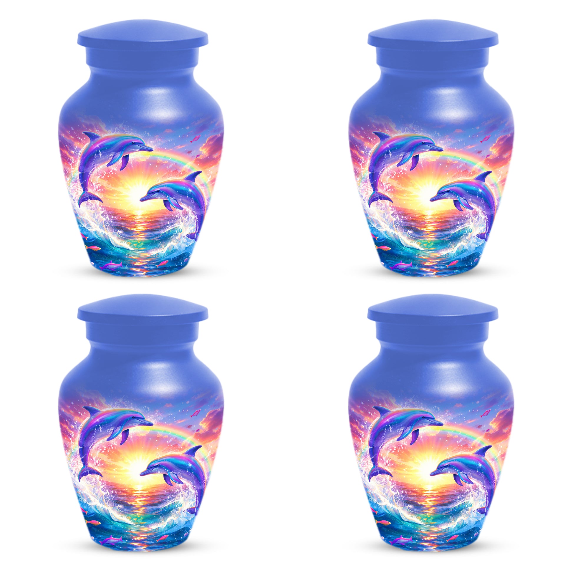 Dolphin Sunset Urn for Mom or Dad -  Beautiful Ocean Cremation Urns for Women & Men