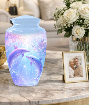 Dolphin  Memorial Urn for Mom  - Beautiful Ocean Cremation Urns for Women