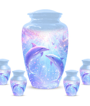 Dolphin  Memorial Urn for Mom  - Beautiful Ocean Cremation Urns for Women