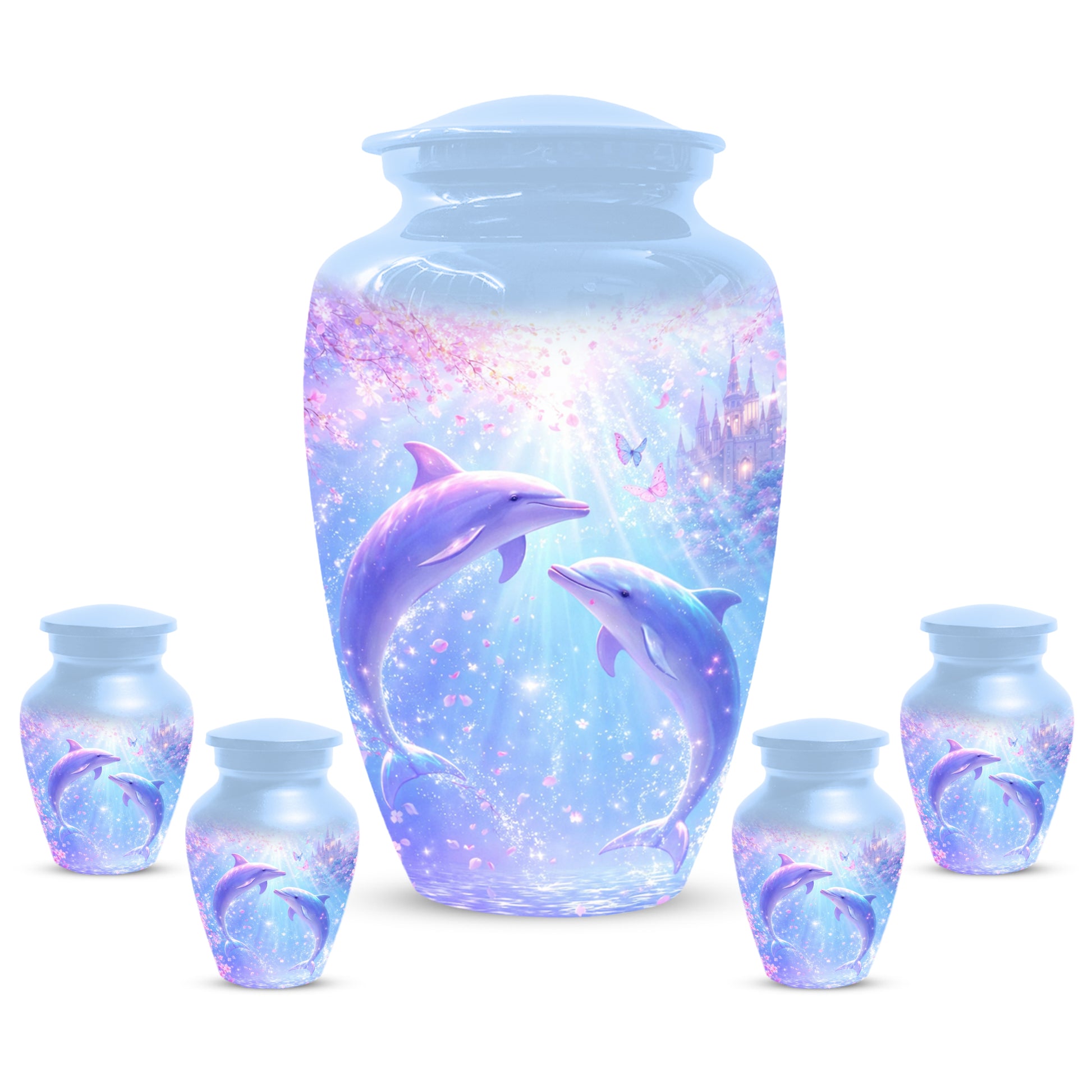 Dolphin  Memorial Urn for Mom  - Beautiful Ocean Cremation Urns for Women