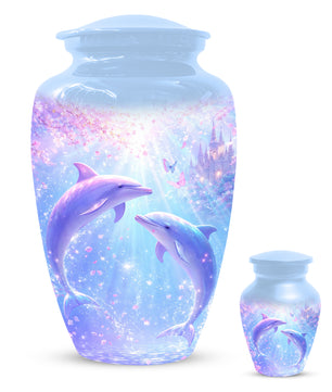 Dolphin  Memorial Urn for Mom  - Beautiful Ocean Cremation Urns for Women