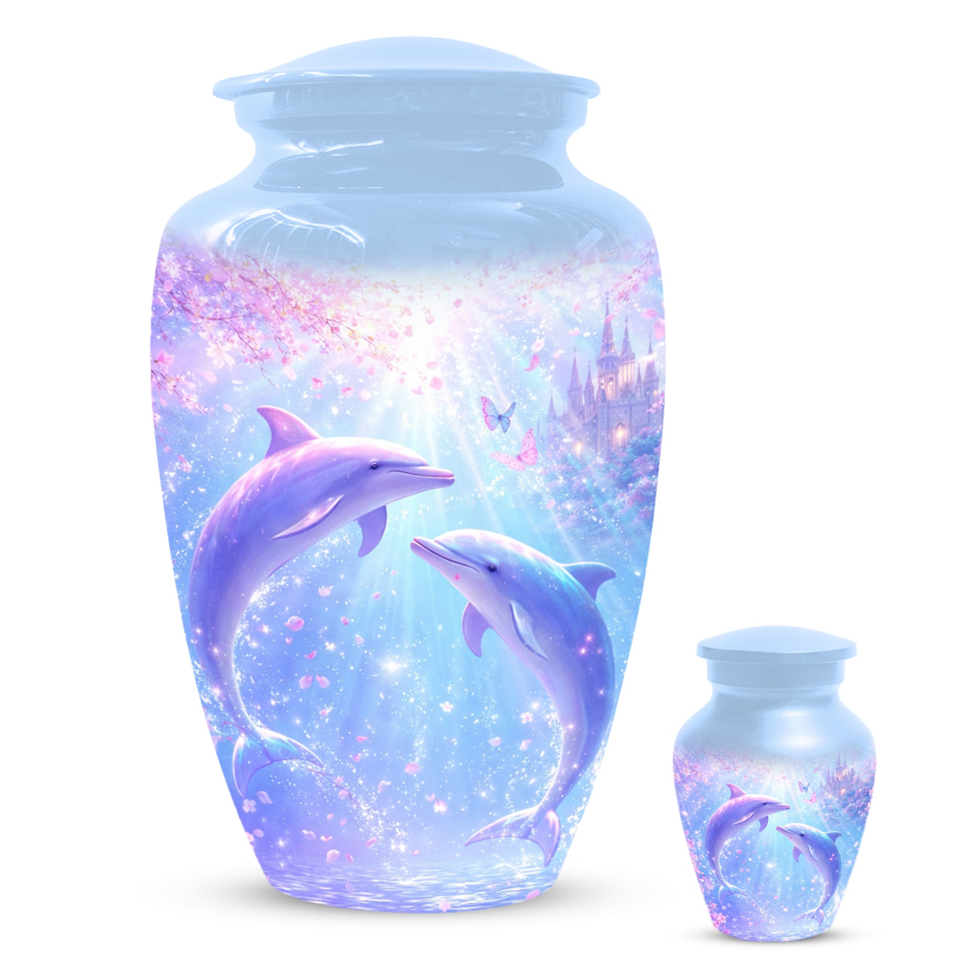 Dolphin  Memorial Urn for Mom  - Beautiful Ocean Cremation Urns for Women