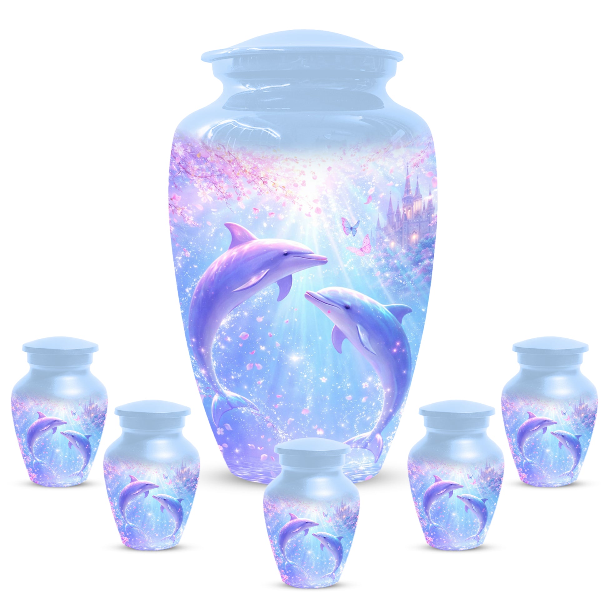 Dolphin  Memorial Urn for Mom  - Beautiful Ocean Cremation Urns for Women