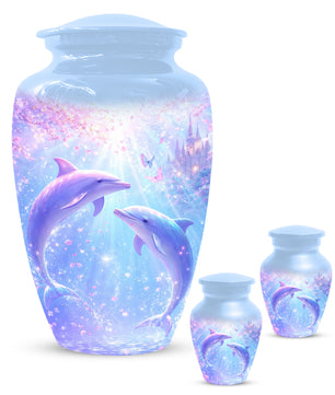 Dolphin  Memorial Urn for Mom  - Beautiful Ocean Cremation Urns for Women