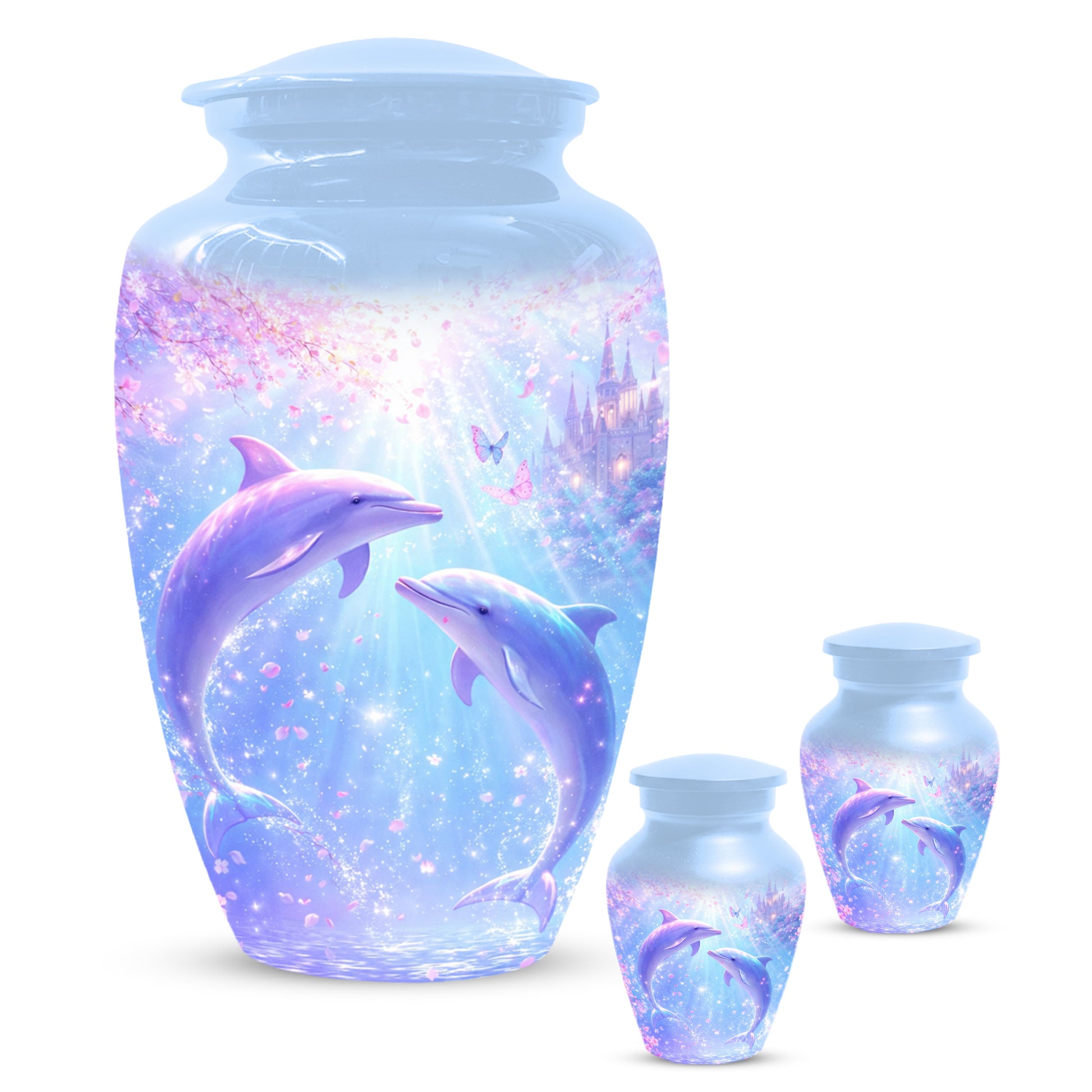 Dolphin  Memorial Urn for Mom  - Beautiful Ocean Cremation Urns for Women