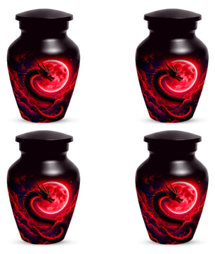 Red Dragon Cremation Urn for Ashes- Personalized Memorial for Dad