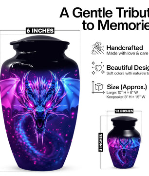 Fantasy Dragon Urns for Dad –  Dragon Cremation Urn Adult Male| Memorial Urn for Father Ashes