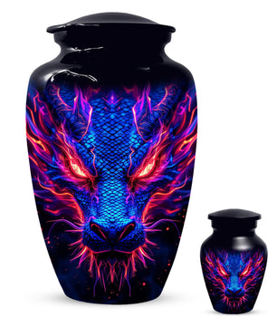 Blue Dragon Adult Urns for Ashes - Memorial Urn for Human Ash