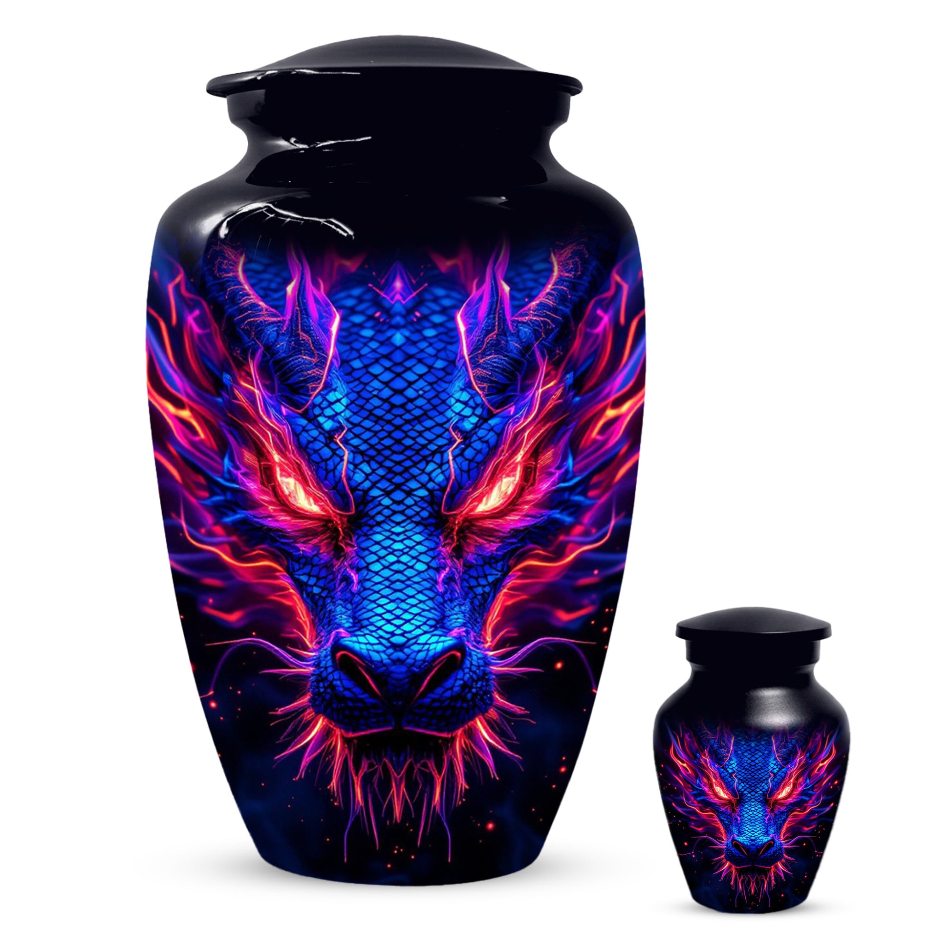Blue Dragon Adult Urns for Ashes - Memorial Urn for Human Ash