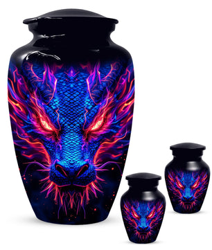 Blue Dragon Adult Urns for Ashes - Memorial Urn for Human Ash