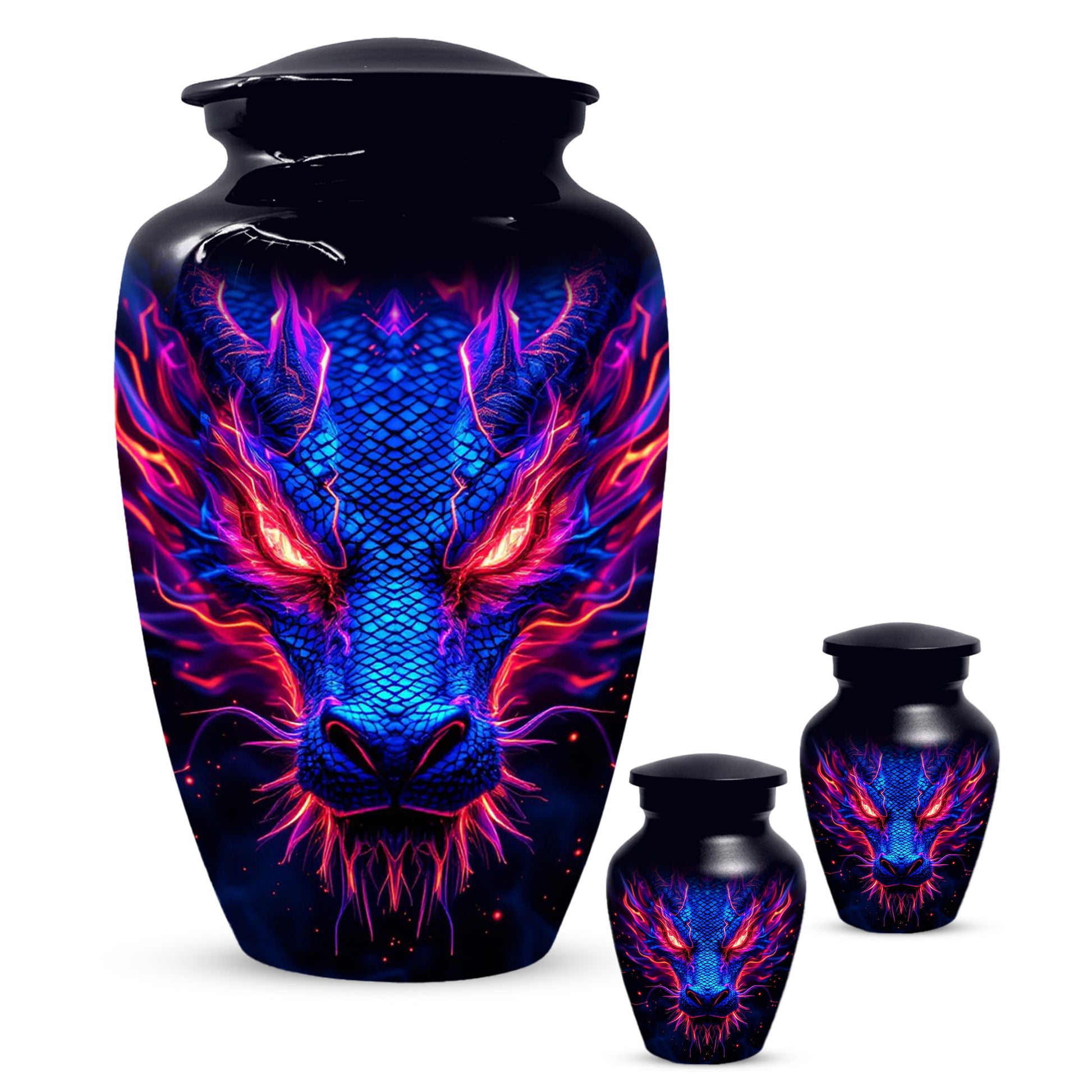 Blue Dragon Adult Urns for Ashes - Memorial Urn for Human Ash