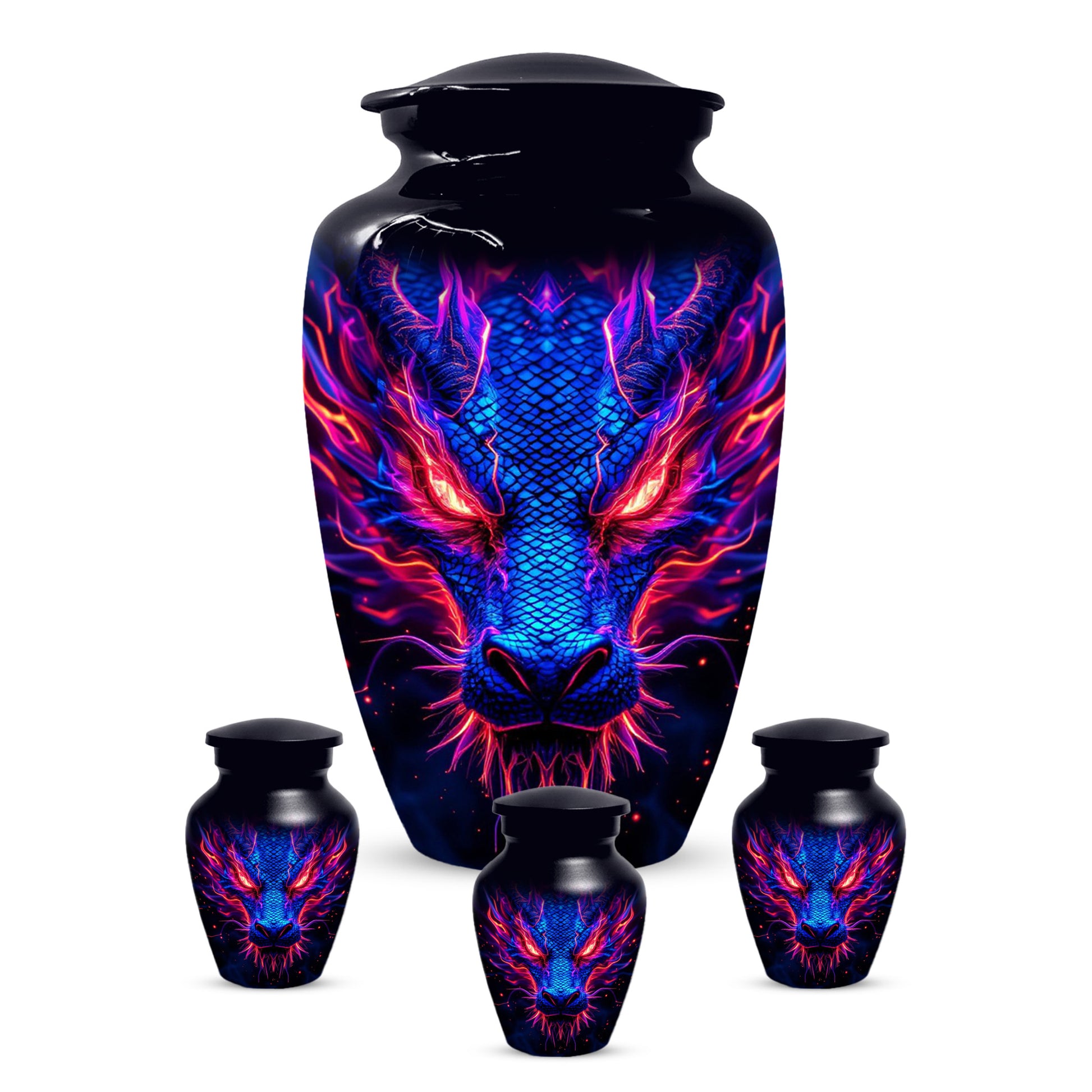 Blue Dragon Adult Urns for Ashes - Memorial Urn for Human Ash