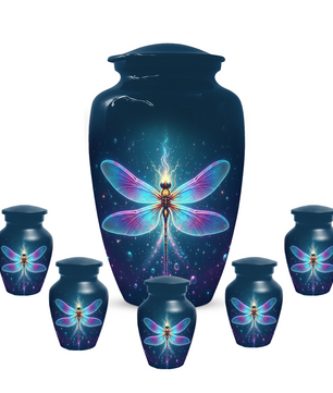 Dragonfly Memorial Urn for Human Ashes, Butterfly Style Cremation Urn for Mom