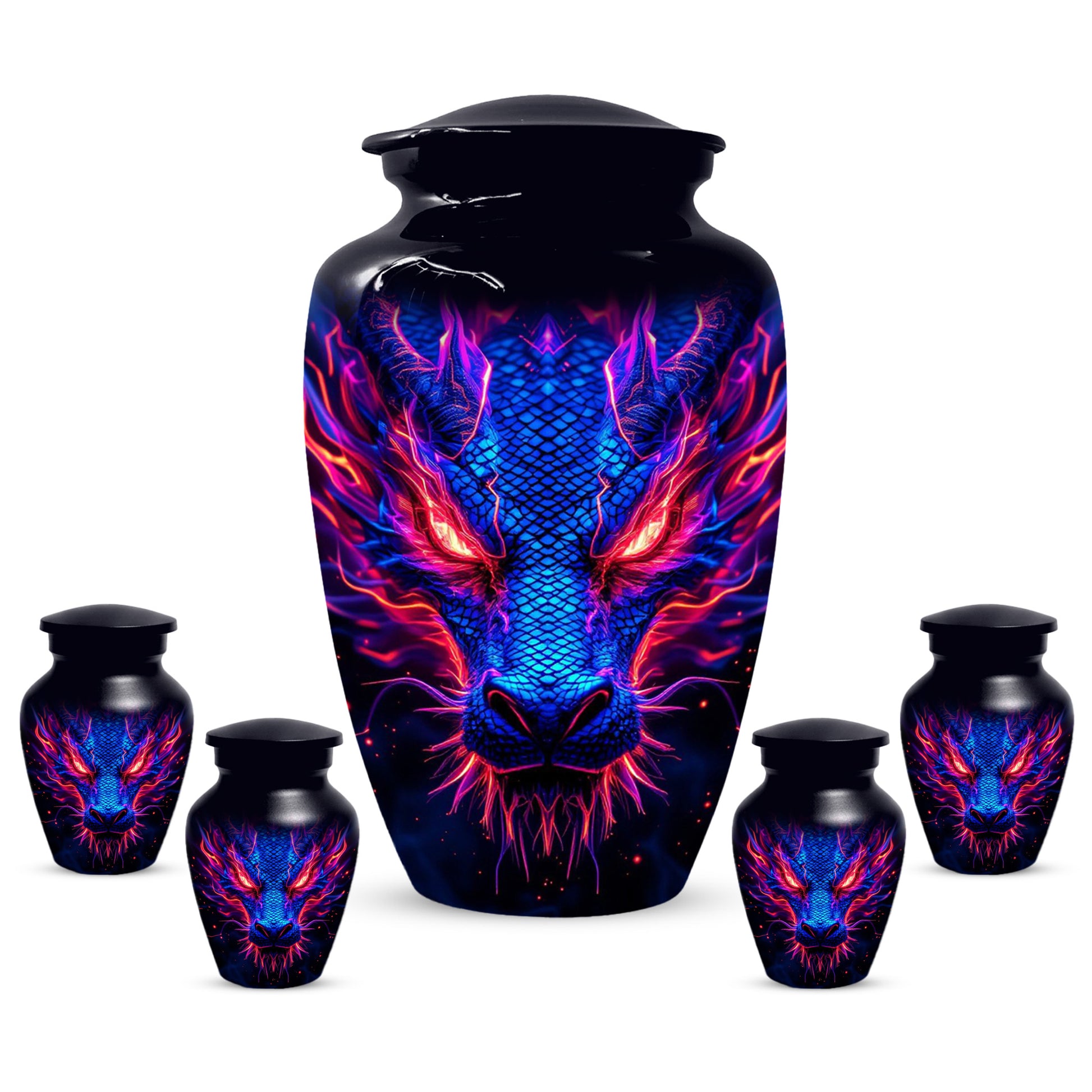 Blue Dragon Adult Urns for Ashes - Memorial Urn for Human Ash