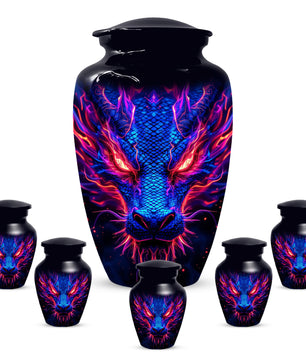 Blue Dragon Adult Urns for Ashes - Memorial Urn for Human Ash