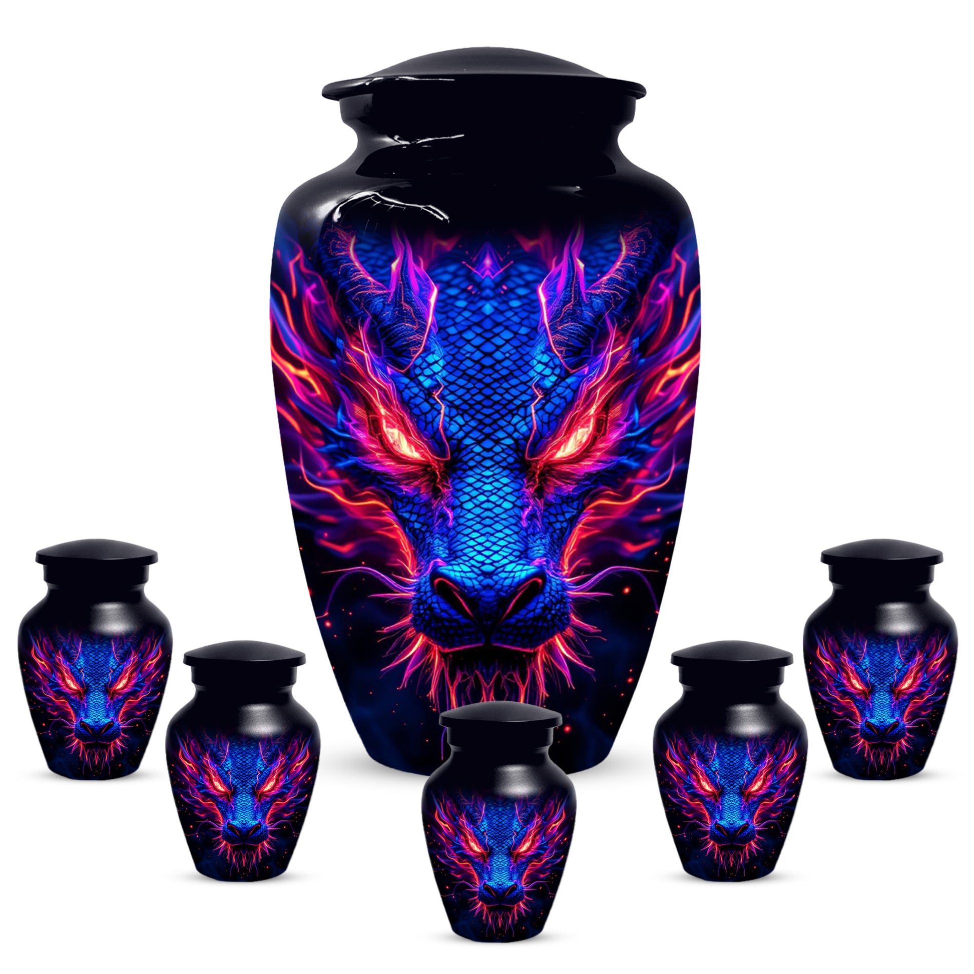Blue Dragon Adult Urns for Ashes - Memorial Urn for Human Ash