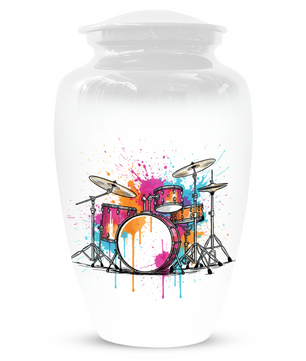 Personalized Drum Set Cremation Urn for Dad – Musician Memorial Urns  for Human Ashes