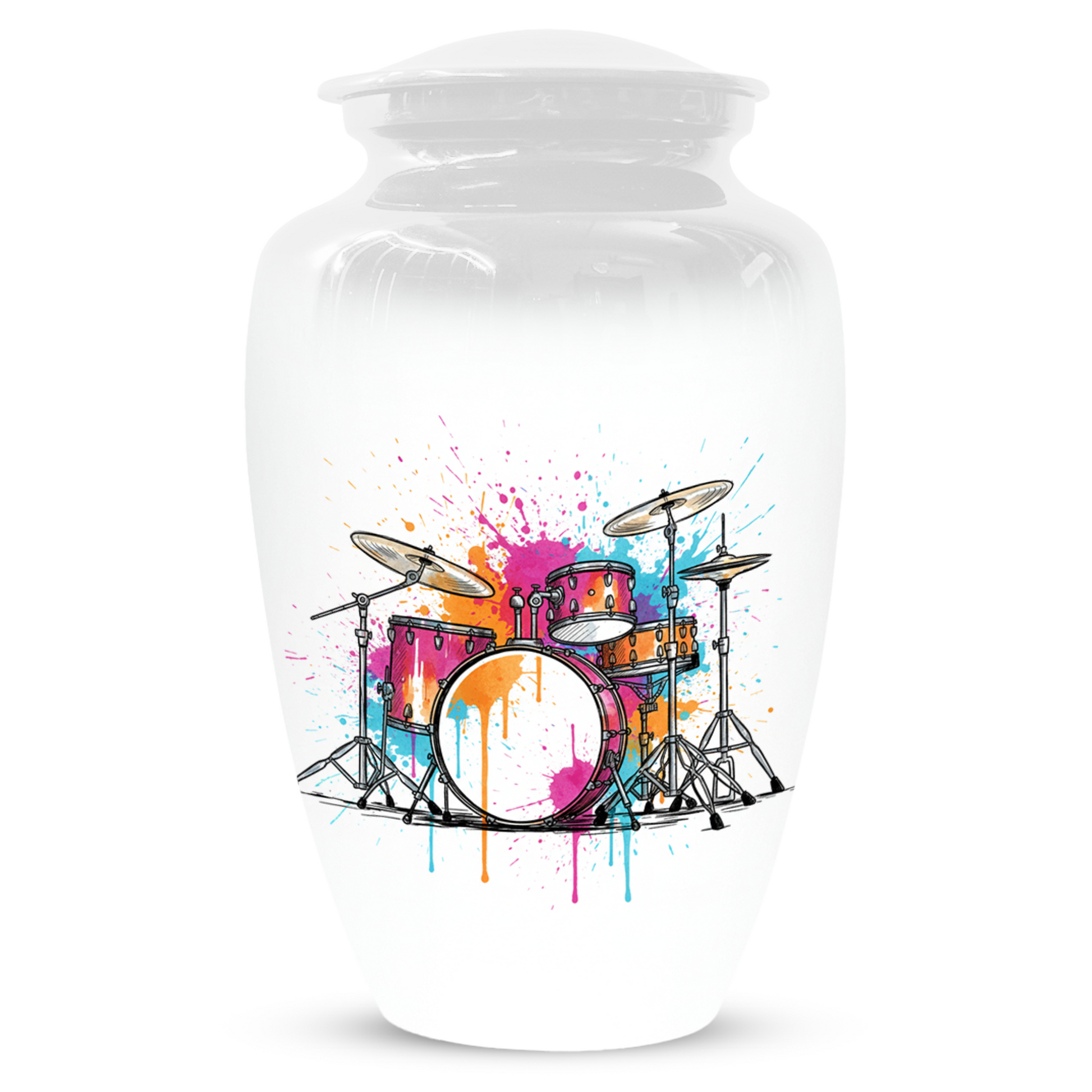 Personalized Drum Set Cremation Urn for Dad – Musician Memorial Urns  for Human Ashes