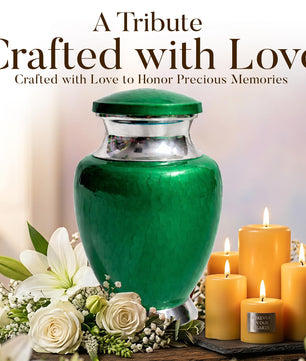 Art Urn for Ashes Adult Male, Color Customization Urns for Human Ash, (Color Theme, Variation 01)