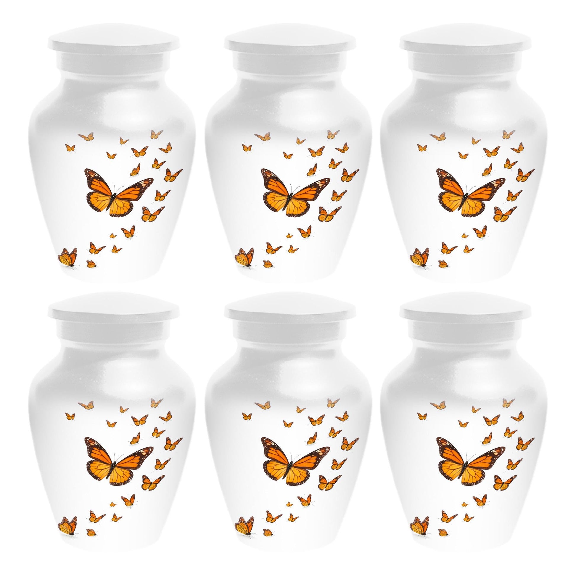 Monarch Butterfly Urn For Human Ashes - Cremation Keepsake Urn Sets With Butterflies