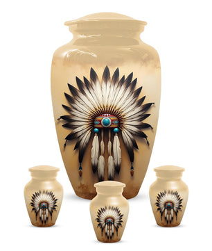 Native American Urns for Human Ashes | Western Memorial Mini Keepsake Urn for Adults