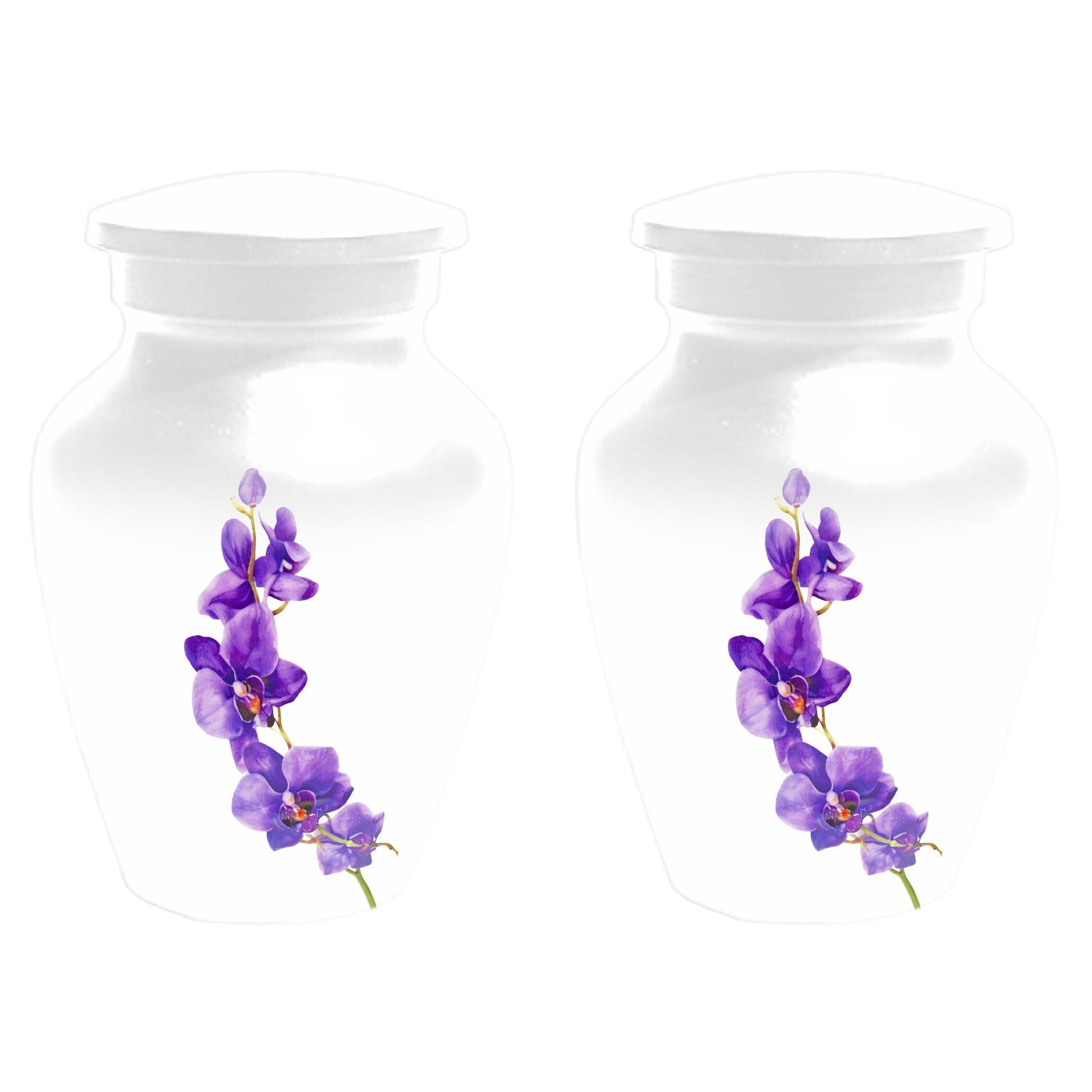 Puprle Orchid Urn For Human Ashes - Flower Mini Urns For Male and Female