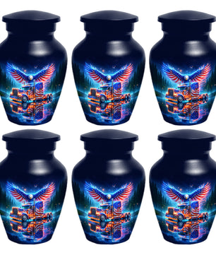 Patriotic Eagle Truck Urn for Dad | Personalized Memorial Cremation Urns for Men