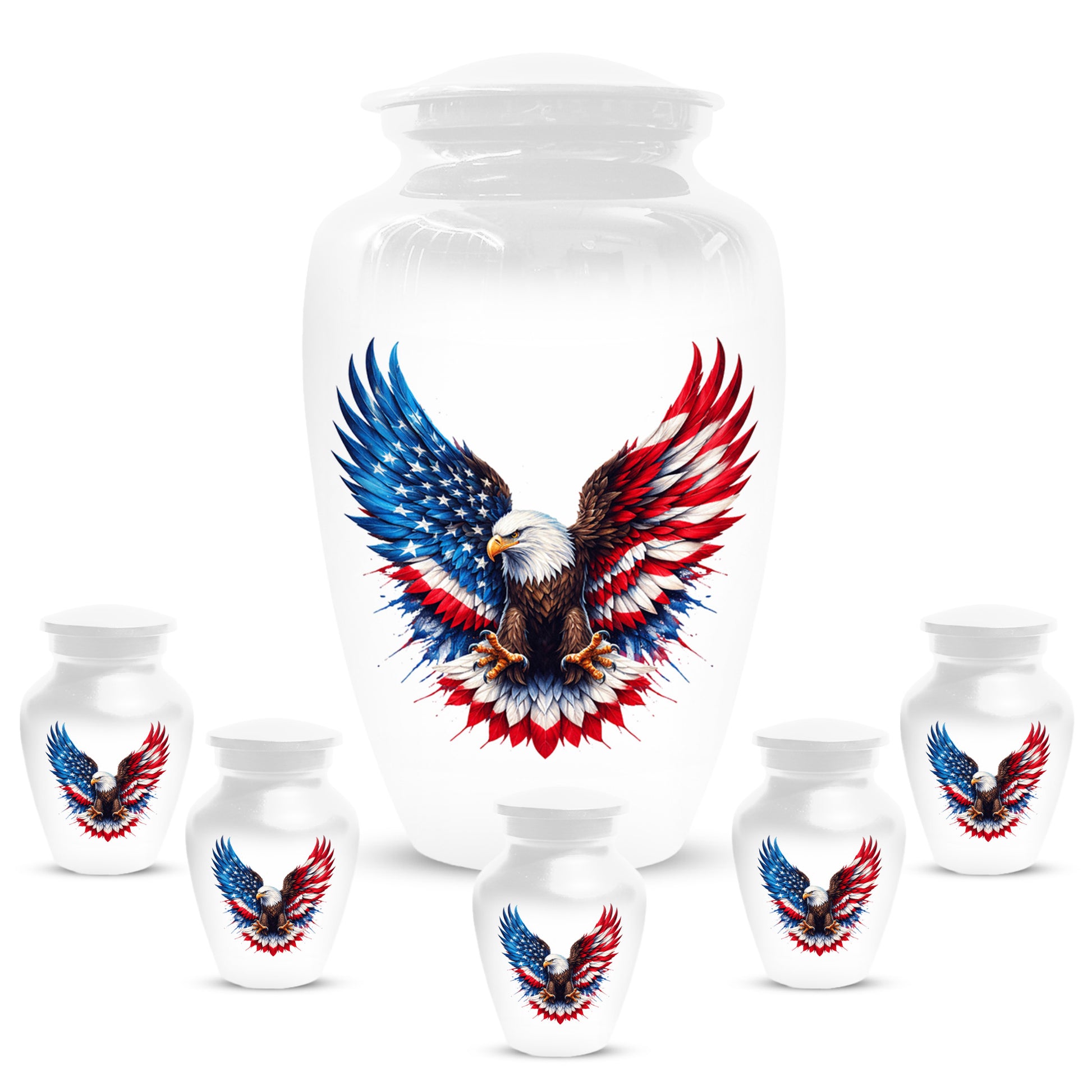 Eagle Urn for Human Ashes - American Flag Memorial Urns for Dad | Patriotic Cremation Keepsake for Men